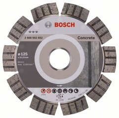 Алмазный диск Bosch Best for Concrete 125x22x2,3 мм цена и информация | Механические инструменты | 220.lv