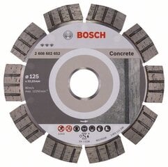 Dimanta disks Bosch Best for Concrete 125x22x2,3mm cena un informācija | Rokas instrumenti | 220.lv