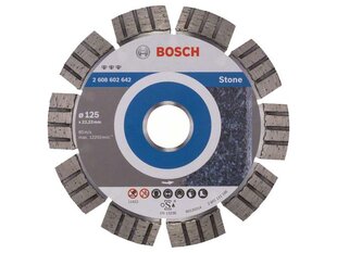 Алмазный диск Bosch Best for Stone 125x22x2,2 мм цена и информация | Механические инструменты | 220.lv