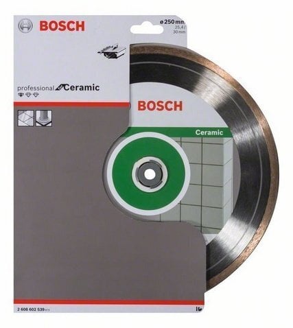 Dimanta disks Bosch Standard for Ceramic 250x25,40mm cena un informācija | Rokas instrumenti | 220.lv