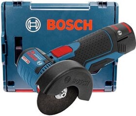 Akumulatora leņķa slīpmašīna Bosch 12V 2x3,0Ah GWS 12V-76 L-BOXX (B06019F200B) cena un informācija | Slīpmašīnas | 220.lv