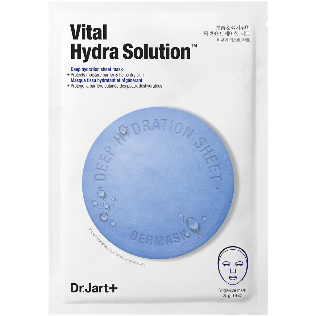 Mitrinoša loksnes sejas maska Dr.Jart+ Vital Hydra Solution Deep Hydration Mask Sheet 1 gab. цена и информация | Sejas maskas, acu maskas | 220.lv