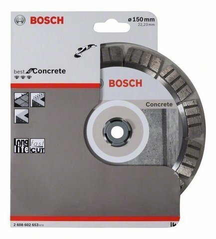 Dimanta disks Bosch Best for Concrete 150 x 22mm cena un informācija | Rokas instrumenti | 220.lv