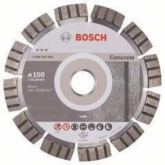 Dimanta disks Bosch Best for Concrete 150 x 22mm cena un informācija | Rokas instrumenti | 220.lv