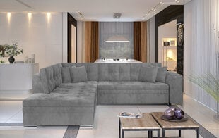 Stūra dīvāns NORE Pieretta, pelēks cena un informācija | Stūra dīvāni | 220.lv