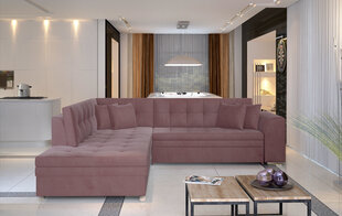 Mīksts stūra dīvāns NORE Pieretta, rozā cena un informācija | Stūra dīvāni | 220.lv
