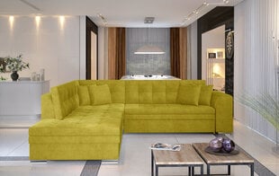 Stūra dīvāns Pieretta, dzeltens cena un informācija | Stūra dīvāni | 220.lv