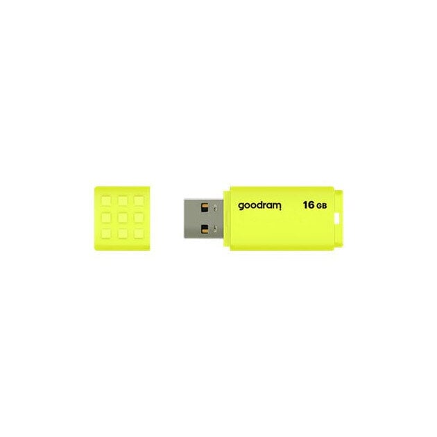 Zibatmiņa GOODRAM 16 GB UME2 USB 2.0, dzeltena cena un informācija | USB Atmiņas kartes | 220.lv