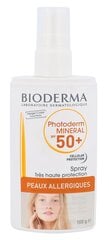 Aizsardzība no saules jutīgai sejas ādai Bioderma Photoderm Mineral Spray SPF50+ 100 g цена и информация | Кремы от загара | 220.lv