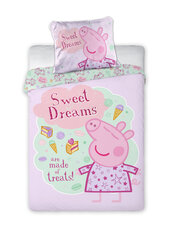 Bērnu gultas veļas komplekts Cūciņa Pepa (Peppa Pig), 2 daļas cena un informācija | Bērnu gultas veļa | 220.lv