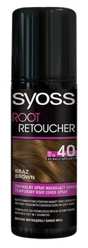 Izsmidzināma krāsa matu saknēm Syoss Root Retoucher Brown, 120 ml cena un informācija | Matu krāsas | 220.lv