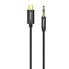 Baseus Yiven audio M01 USB type-C / mini-jack (3,5 mm) 1,2 m vads, Melns cena un informācija | Savienotājkabeļi | 220.lv