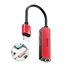 Адаптер Baseus 3-в-1 IP Male/Dual IP & 3.5mm Female цена и информация | Адаптеры и USB разветвители | 220.lv