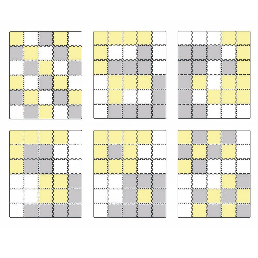 Puzle-paklājs Kinderkraft Luno, 30 daļas, yellow-grey цена и информация | Attīstošie paklājiņi | 220.lv
