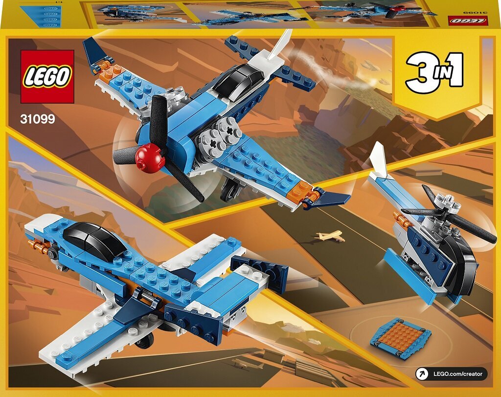 31099 LEGO® Creator Propellera lidmašīna цена и информация | Konstruktori | 220.lv