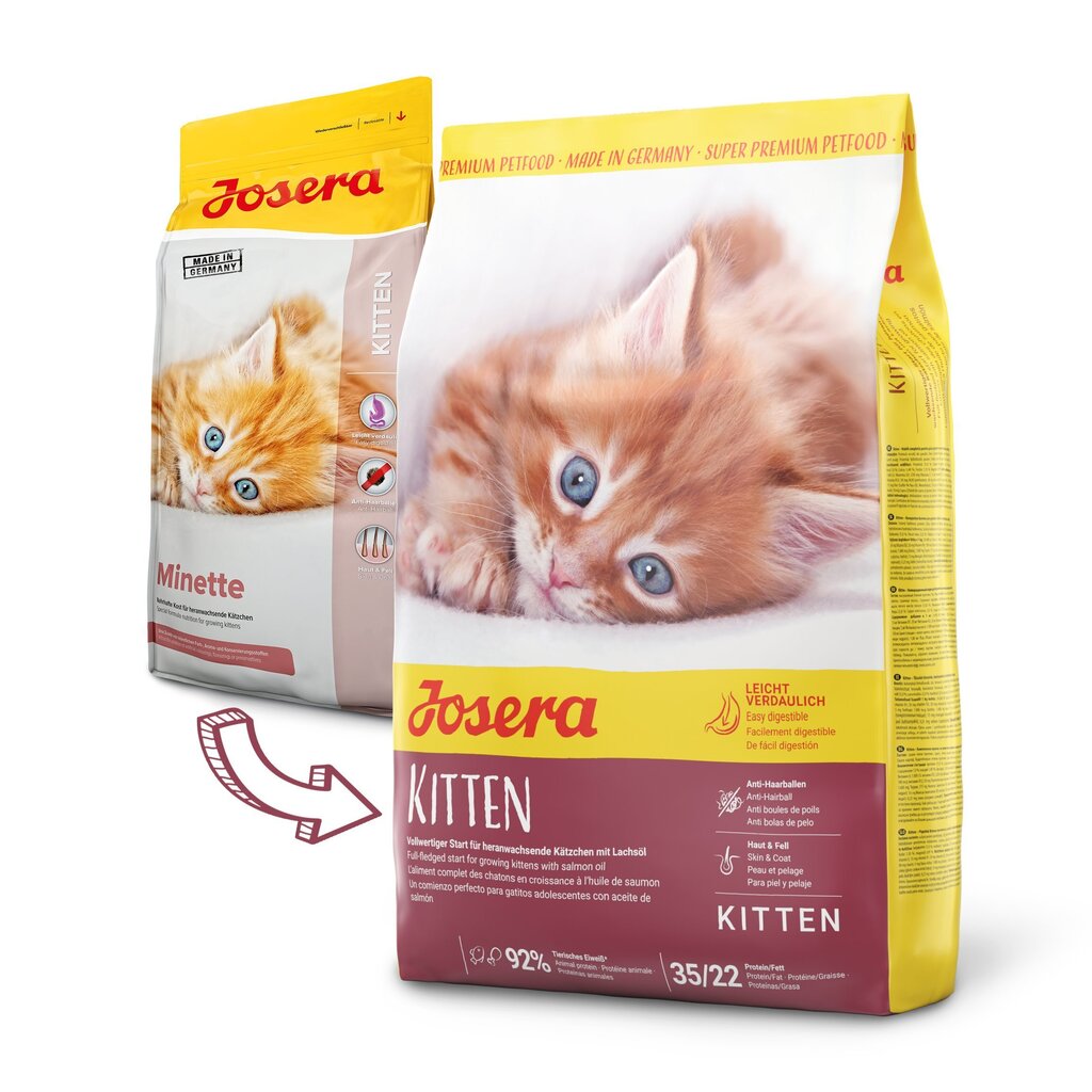 Josera augošiem kaķiem Kitten, 2 kg cena un informācija | Sausā barība kaķiem | 220.lv