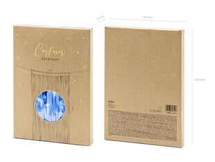 Lentes dekorēšanai Lietus, zilas, 0,9 x 2,5 m (1 kaste/ 50 gab.) cena un informācija | Svētku dekorācijas | 220.lv