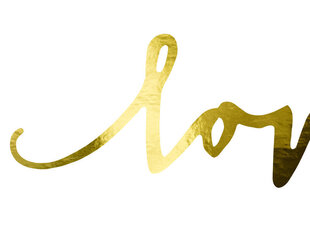 Бумажные декорации-вырезки Love gold 6x20см (1 упак / 6 шт.) цена и информация | Праздничные декорации | 220.lv