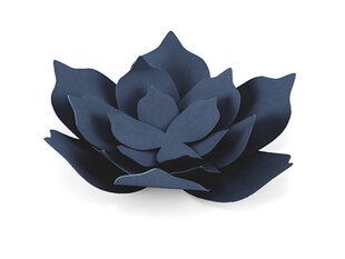 Papīra dekorācija Flowers, zila (1 kaste/ 40 iepak.) (1 iepak./ 3 gab.) cena un informācija | Svētku dekorācijas | 220.lv