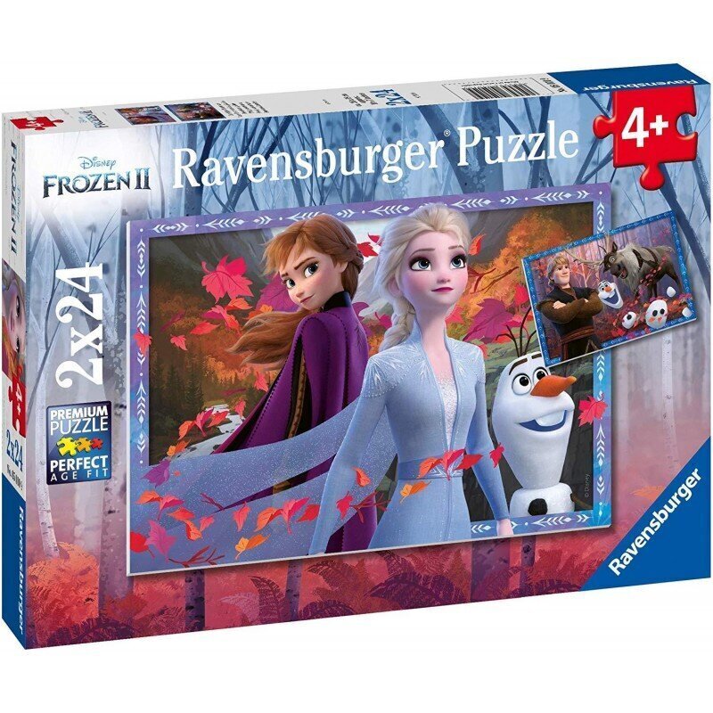 Puzle Ravensburger Ledus valsts 2 (Frozen 2) Ledus piedzīvojumi, 2 x 24 d., 5010 цена и информация | Puzles, 3D puzles | 220.lv