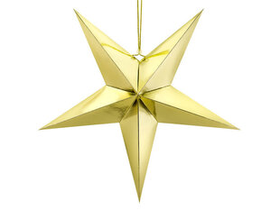 Piekarināms dekors Zvaigzne 70 cm, zelta (1 kaste/ 50 gab.) cena un informācija | Svētku dekorācijas | 220.lv