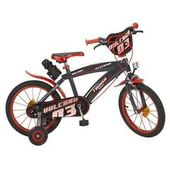 Bērnu velosipēds Toimsa Vulcano, 16", sarkans/melns цена и информация | Велосипеды | 220.lv