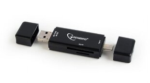 Gembird Multi USB - SD karšu lasītājs (UHB-CR3IN1-01) цена и информация | Адаптеры и USB разветвители | 220.lv