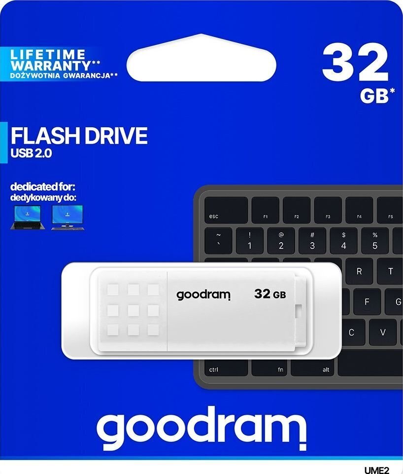 GOODRAM UME2-0320W0R11 цена и информация | USB Atmiņas kartes | 220.lv