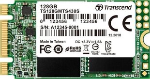 TRANSCEND TS128GMTS430S цена и информация | Внутренние жёсткие диски (HDD, SSD, Hybrid) | 220.lv