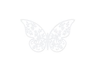Papīra dekorācija Butterflies 6,5x4 cm (1 kaste/ 50 iepak.) (1 iepak./ 10 gab.) cena un informācija | Svētku dekorācijas | 220.lv