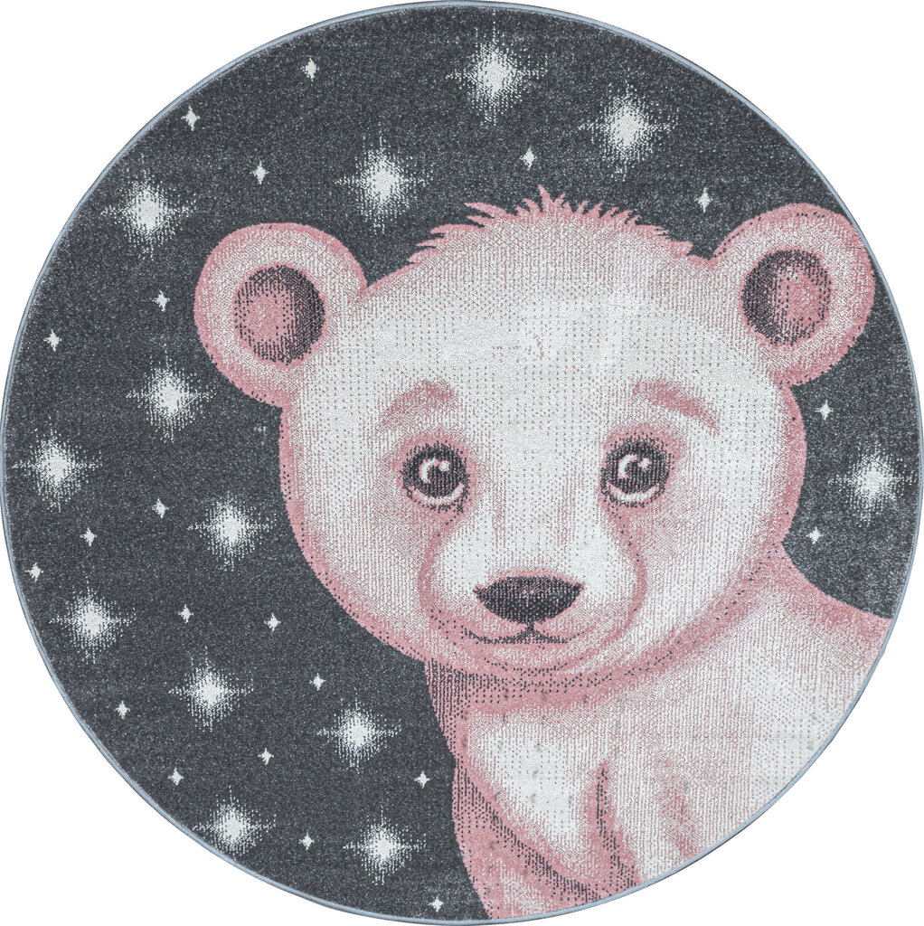 Ayyildiz apaļais bērnu paklājs Bambi Pink 0810, 120x120 cm cena un informācija | Paklāji | 220.lv