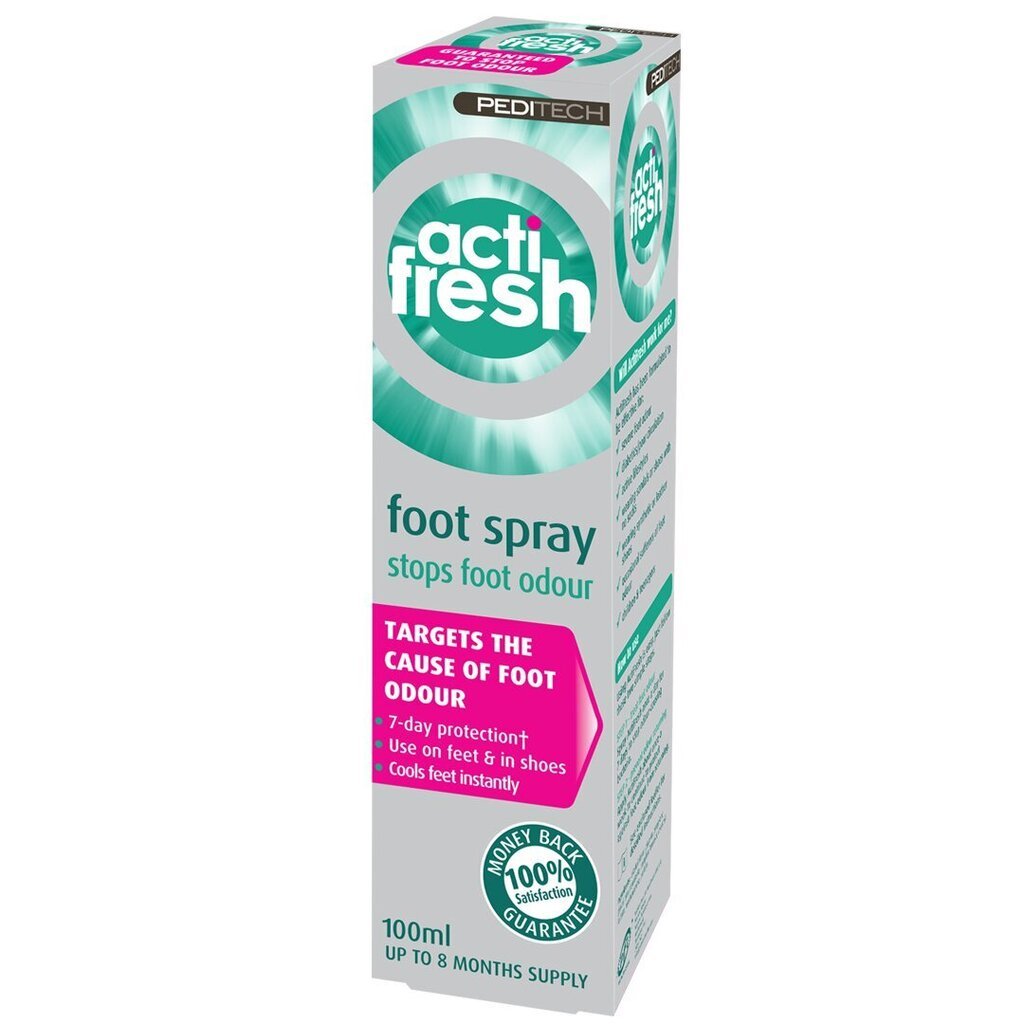 Dezodorants pēdām PediTech Acti Fresh, 100 ml cena un informācija | Dezodoranti | 220.lv