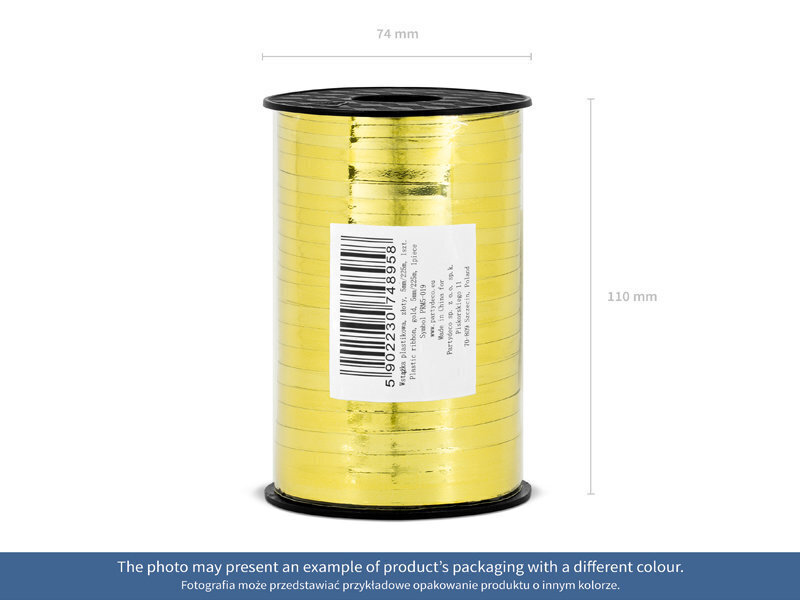 Plastmasas dāvanu iesaiņošanas lente, 225 m, rozā cena un informācija | Dāvanu saiņošanas materiāli | 220.lv