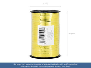 Пластиковая лента для упаковки подарков, серебристая, 5мм/225м цена и информация | Упаковочные материалы для подарков | 220.lv