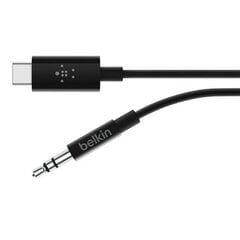 Belkin F7U079bt03-BLK, Aux 3.5 mm/USB-C, 0.9 m цена и информация | Кабели и провода | 220.lv