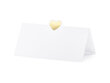 Vārda kartiņa Heart, zelta, 10x5 cm (1 iepak./ 10 gab.) cena un informācija | Svētku dekorācijas | 220.lv