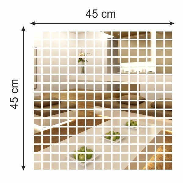 Dekoratīvais spogulis Kvadrātu laukums cena un informācija | Spoguļi | 220.lv