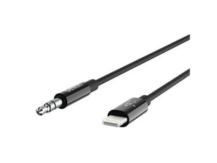 Belkin AV10172bt03-BLK, Lightning - 3.5 mm minijack, 0.9 m цена и информация | Кабели для телефонов | 220.lv