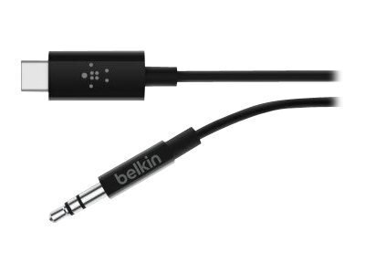 Belkin F7U079bt06-BLK, USB-C/Aux 3.5 mm, 1.8 m cena un informācija | Kabeļi un vadi | 220.lv