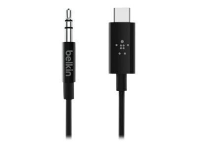 Belkin F7U079bt06-BLK, USB-C/Aux 3.5 mm, 1.8 m cena un informācija | Kabeļi un vadi | 220.lv