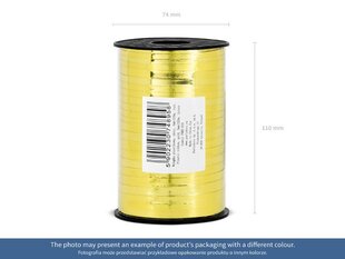 Plastmasas dāvanu iesaiņošanas lente, sudraba, 5mm/225m (1 kaste/ 50 gab.) cena un informācija | Dāvanu saiņošanas materiāli | 220.lv