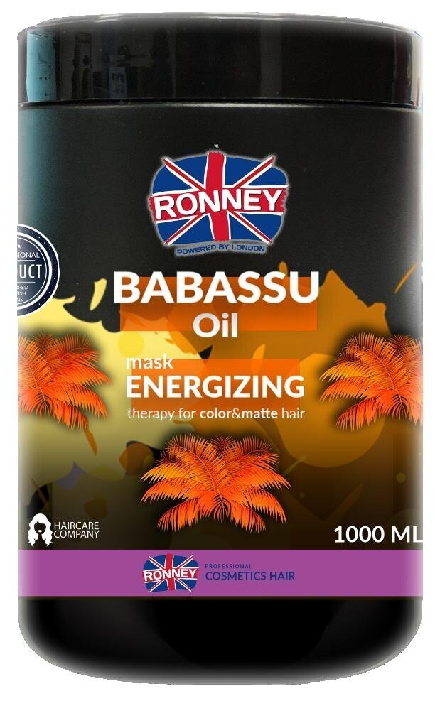 Dzīvīgumu piešķiroša matu maska Ronney Babassu Oil Professional 1000 ml цена и информация | Matu uzlabošanai | 220.lv