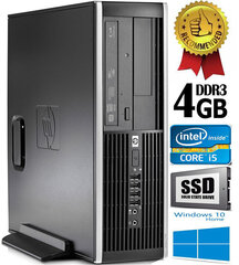 HP Compaq Elite 8300 Intel® Core™ i5-3470 3.20GHz 4GB 960GB SSD DVD Windows 10 Dators цена и информация | Стационарные компьютеры | 220.lv