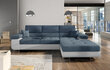 Stūra dīvāns Armando, gaiši zils/balts cena un informācija | Stūra dīvāni | 220.lv