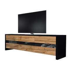 TV galdiņš Selsey Inches, brūns/melns cena un informācija | TV galdiņi | 220.lv
