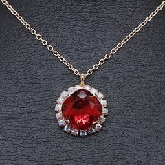 Kulons "Apžilbinošs Spīdums III (Scarlet)" ar Swarovski™ kristāliem цена и информация | Украшения на шею | 220.lv