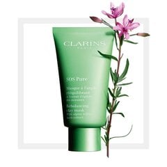 Attīroša sejas maska-māls Clarins SOS Pure Rebalancing 15 ml cena un informācija | Sejas maskas, acu maskas | 220.lv