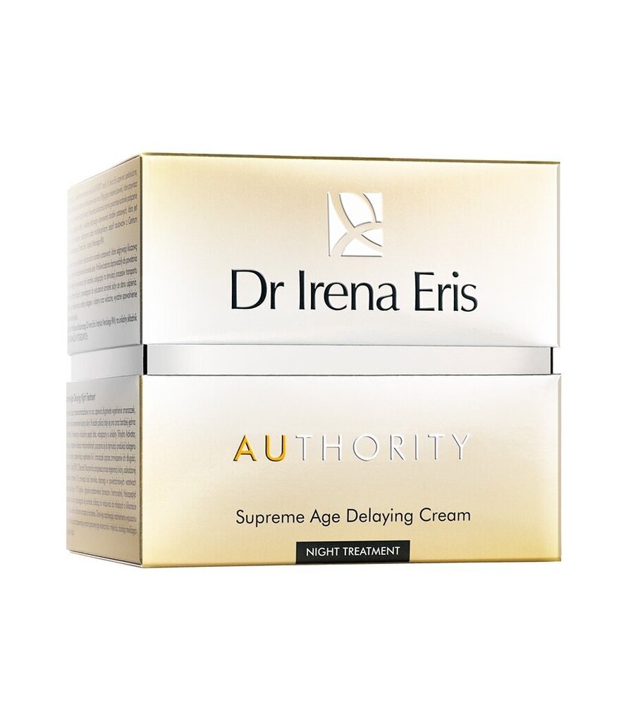 Atjaunojošs nakts sejas krēms Dr Irena Eris Authority Supreme Age Delaying Cream 50 ml cena un informācija | Sejas krēmi | 220.lv