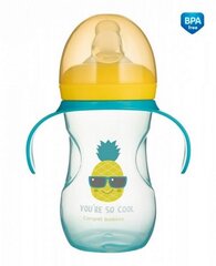 Canpol Babies mācību krūze ar silikona snīpi So Cool 270ml, 6+ mēn, tirkīza krāsas, 57/304 cena un informācija | Bērnu pudelītes un to aksesuāri | 220.lv