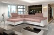 Stūra dīvāns Eridano, rozā/balts цена и информация | Stūra dīvāni | 220.lv